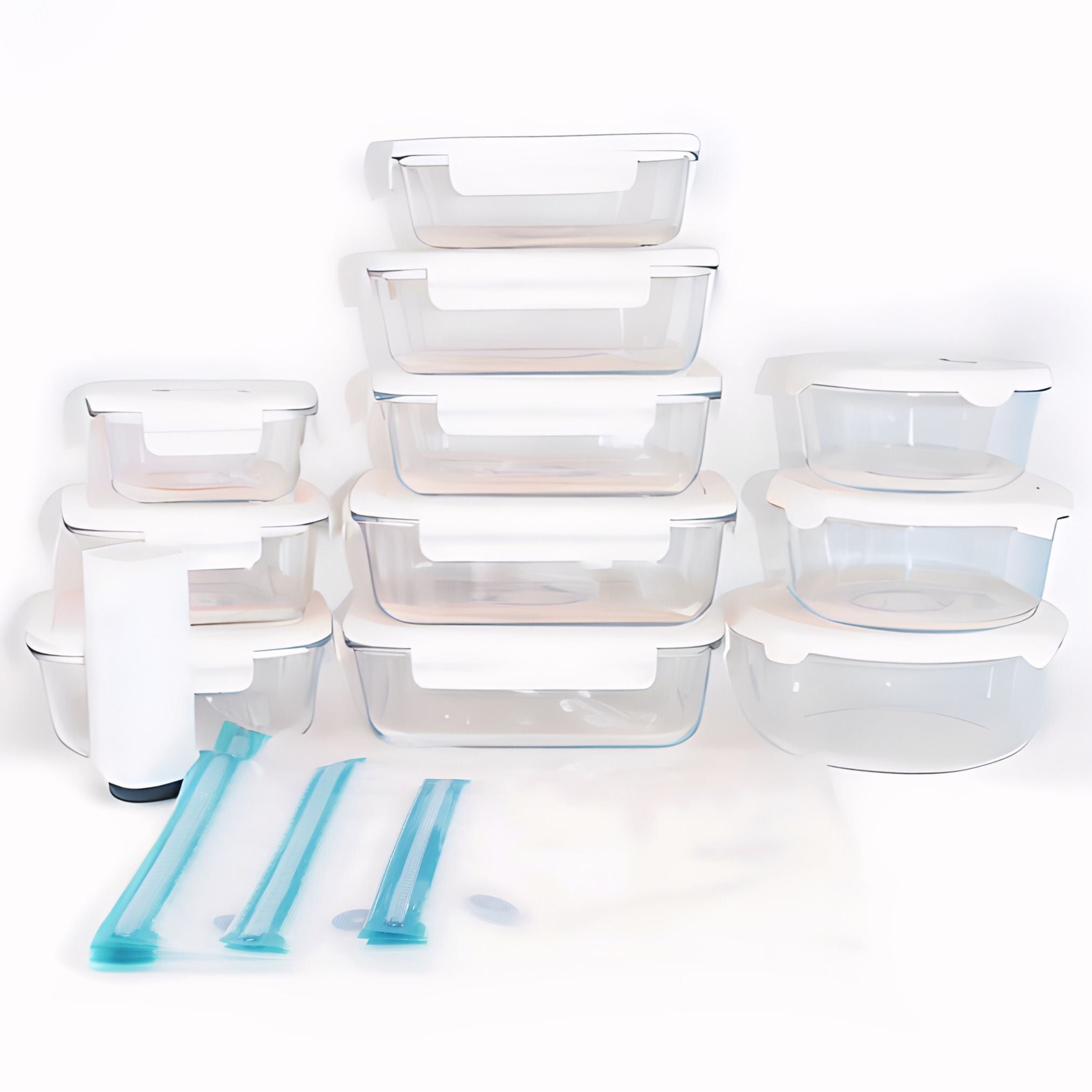 meal prep set vakuum matlådor av glas XL